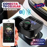 ADAPTADOR BLUETOOTH CON CARGA RÁPIDA PARA CARRO