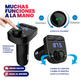 ADAPTADOR BLUETOOTH CON CARGA RÁPIDA PARA CARRO