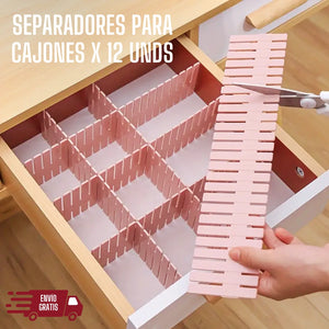 12 SEPARADORES AJUSTABLES PARA CAJONES | 50% DE DESCUENTO + ENVÍO GRATIS