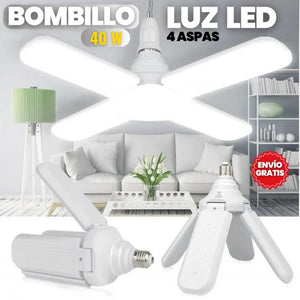 Bombillo Led Plegable 4 Alas | 50% De Descuento + Envío Gratis