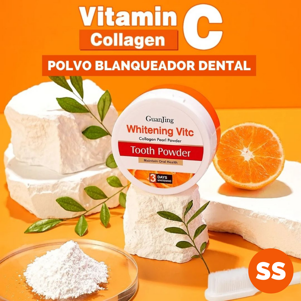 Polvo Blanqueador Dental Whitening Vit C